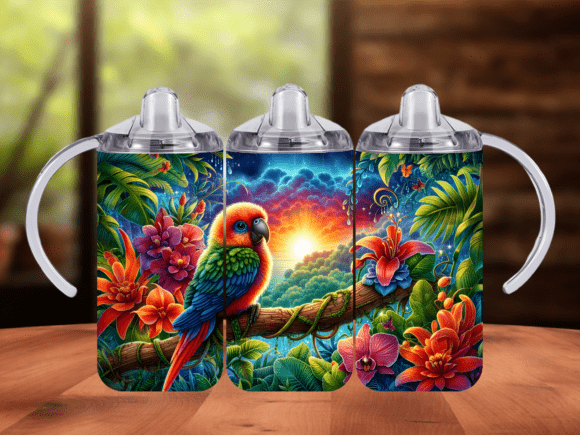 Download Tropical Parrot Bird 12oz Tumbler Wrap - Premium Resources