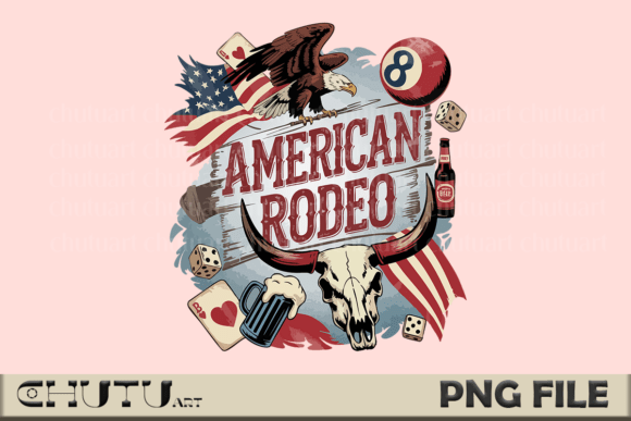 Download American Rodeo PNG - Patriotic Skull Art - Premium Resources