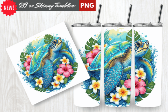 Download Crystal Shell Sea Turtle Tumbler Wrap - Premium Resources