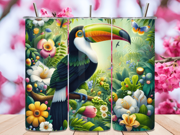 Download Tropical Toucan Bird 20oz Tumbler Wrap - Premium Resources
