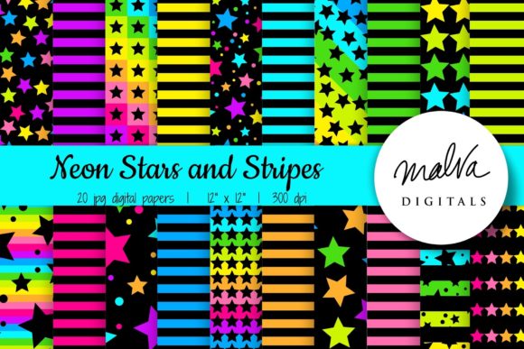 Download Neon Stars and Stripes - Stars and stripes Collection