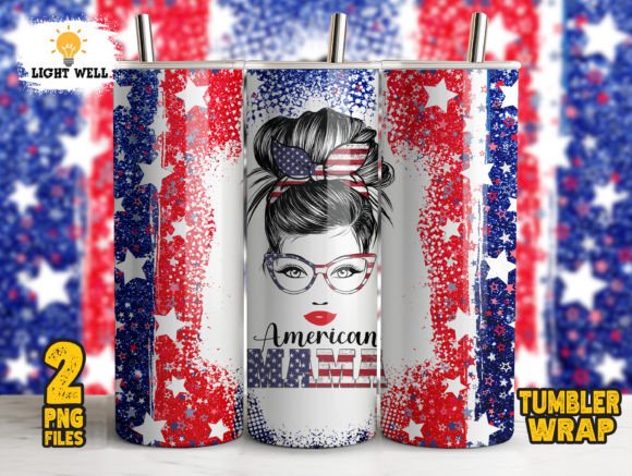 Download Mama American Flag July 4th Tumbler PNG - July 4th tumbler Collection