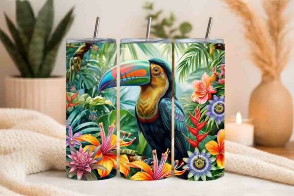 Download Tropical Bird Tumbler Wrap - Tropical bird tumbler Collection