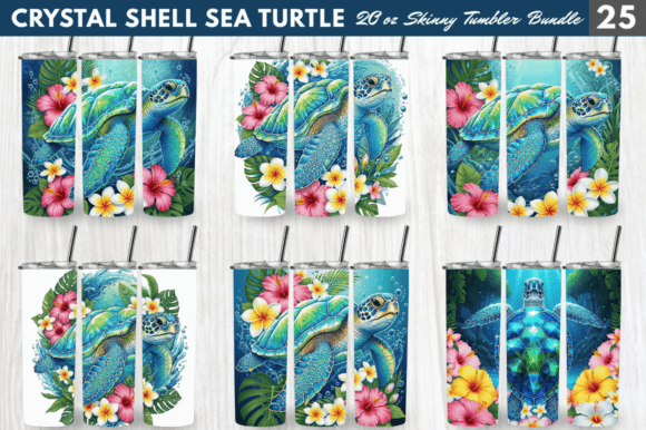 Download Crystal Shell Sea Turtle Tumbler Bundle - Premium Bundle