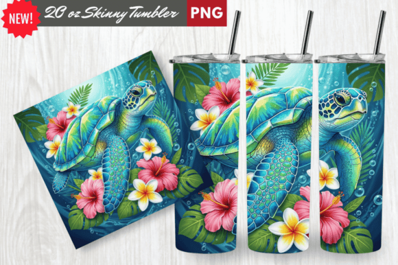 Download Crystal Shell Sea Turtle Tumbler Wrap - Premium Resources