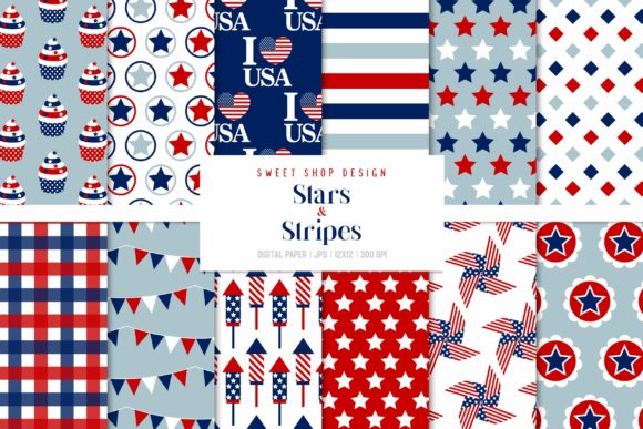 Download Digital Paper Stars and Stripes - Stars and stripes Collection